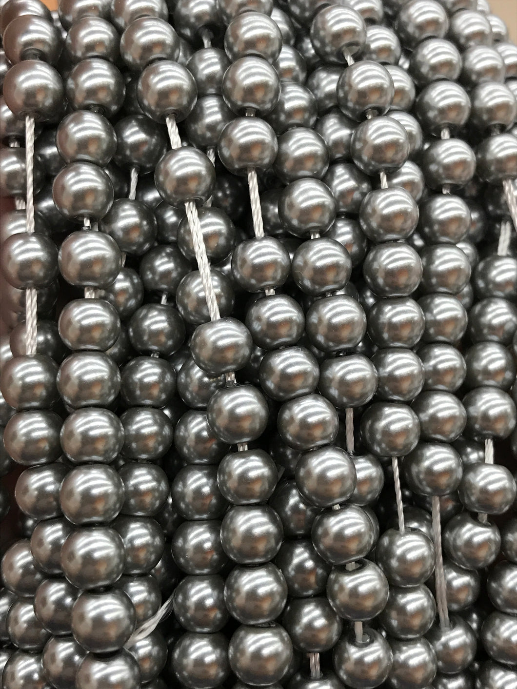 GLASS PEARL 6MM SLATE GREY