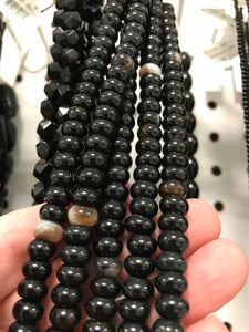 BLACK AGATE 8X5MM