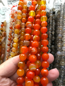 ORANGE AGATE FACETED
