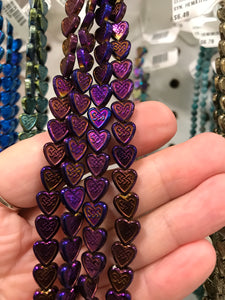 SYN. HEMATITE ELECTROPLATED HEART