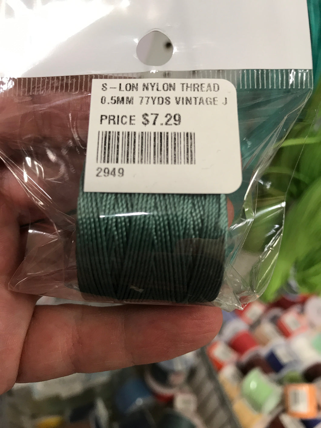 S-LON NYLON THREAD 0.5MM 77YDS VINTAGE JADE