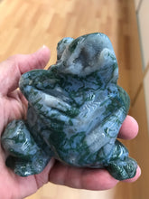 Load image into Gallery viewer, MOSS AGATE STANDING FROG
