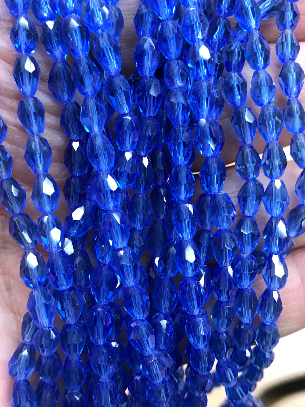 CRYSTAL FACETED DROP 6X4MM