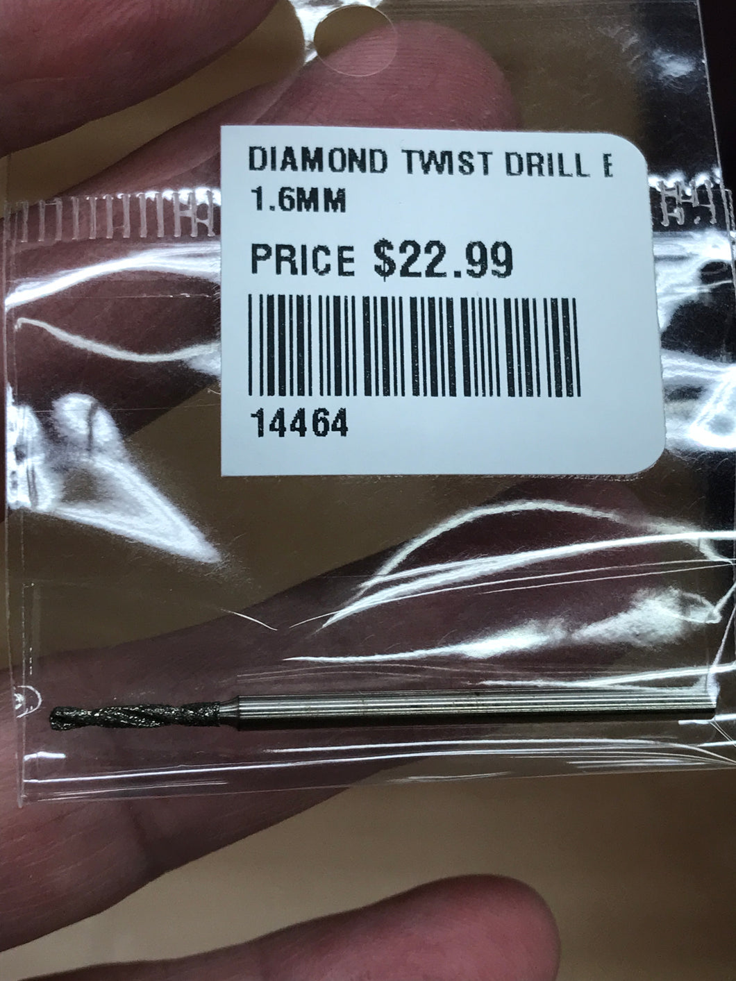 DIAMOND TWIST DRILL BIT 1.6MM