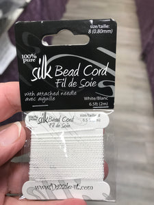 SILK BEAD CORD 0.8MM