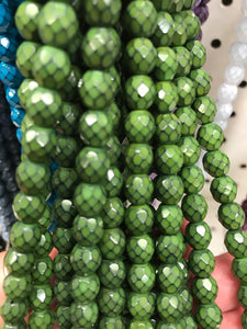 CZECH FIRE POLISHED CRYSTAL FACETED