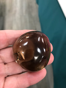 SMOKY QUARTZ GALLET/PALM STONE