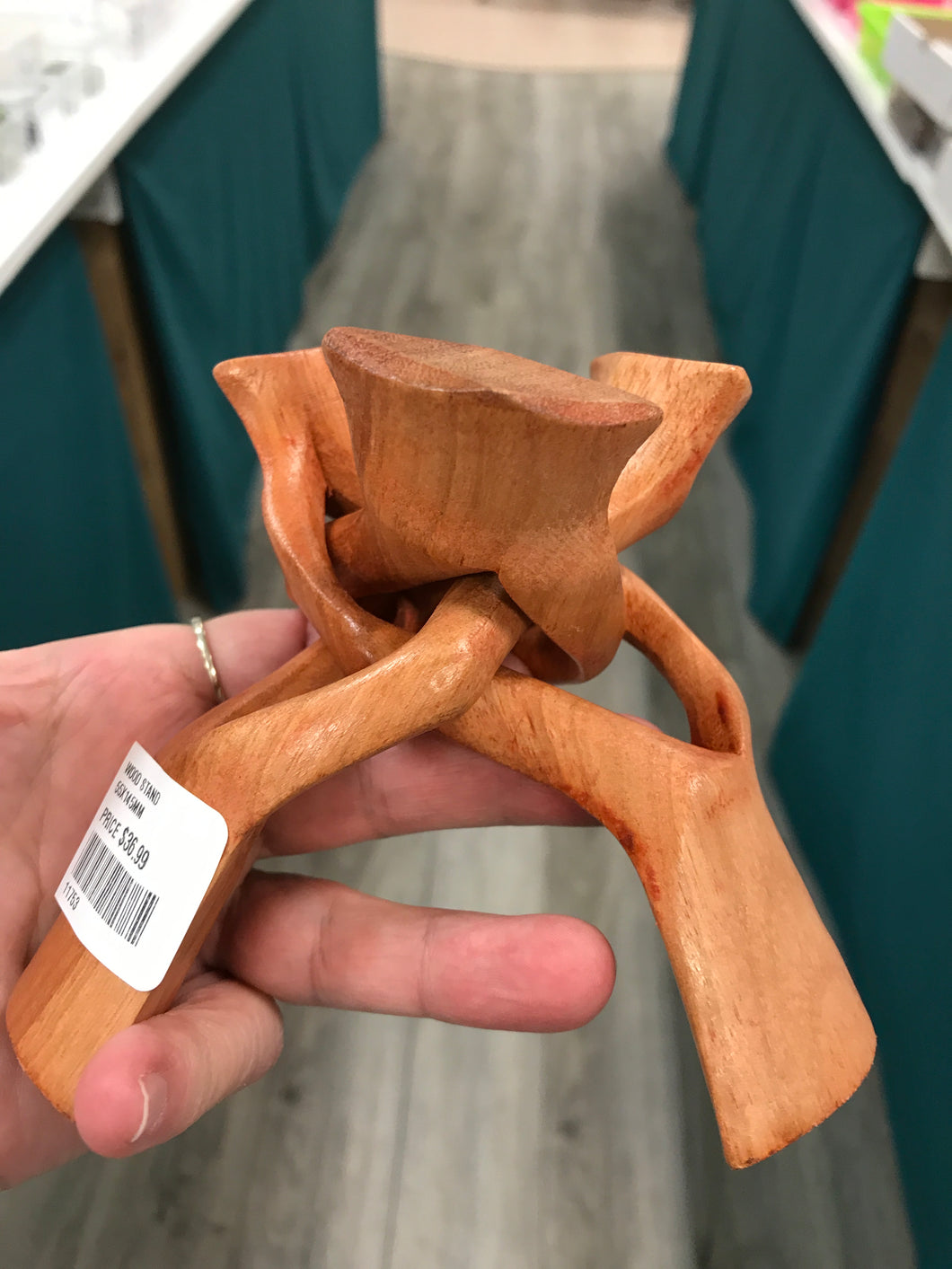 WOOD SPHERE STAND