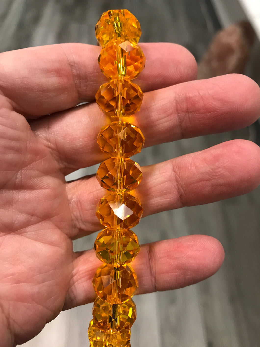 GLASS RONDELLE 14X10MM