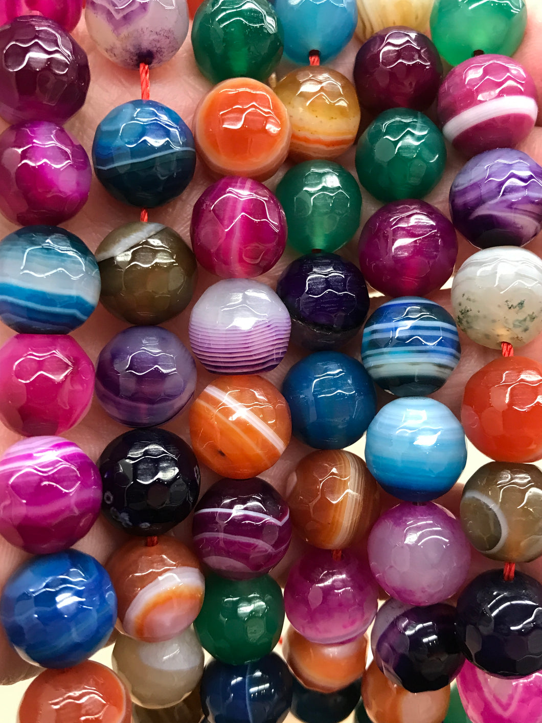 AGATE FACETED 12MM