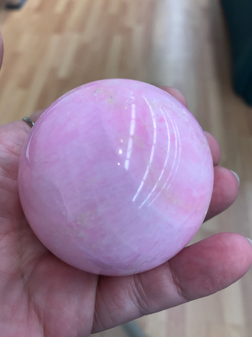PINK ARAGONITE SPHERE