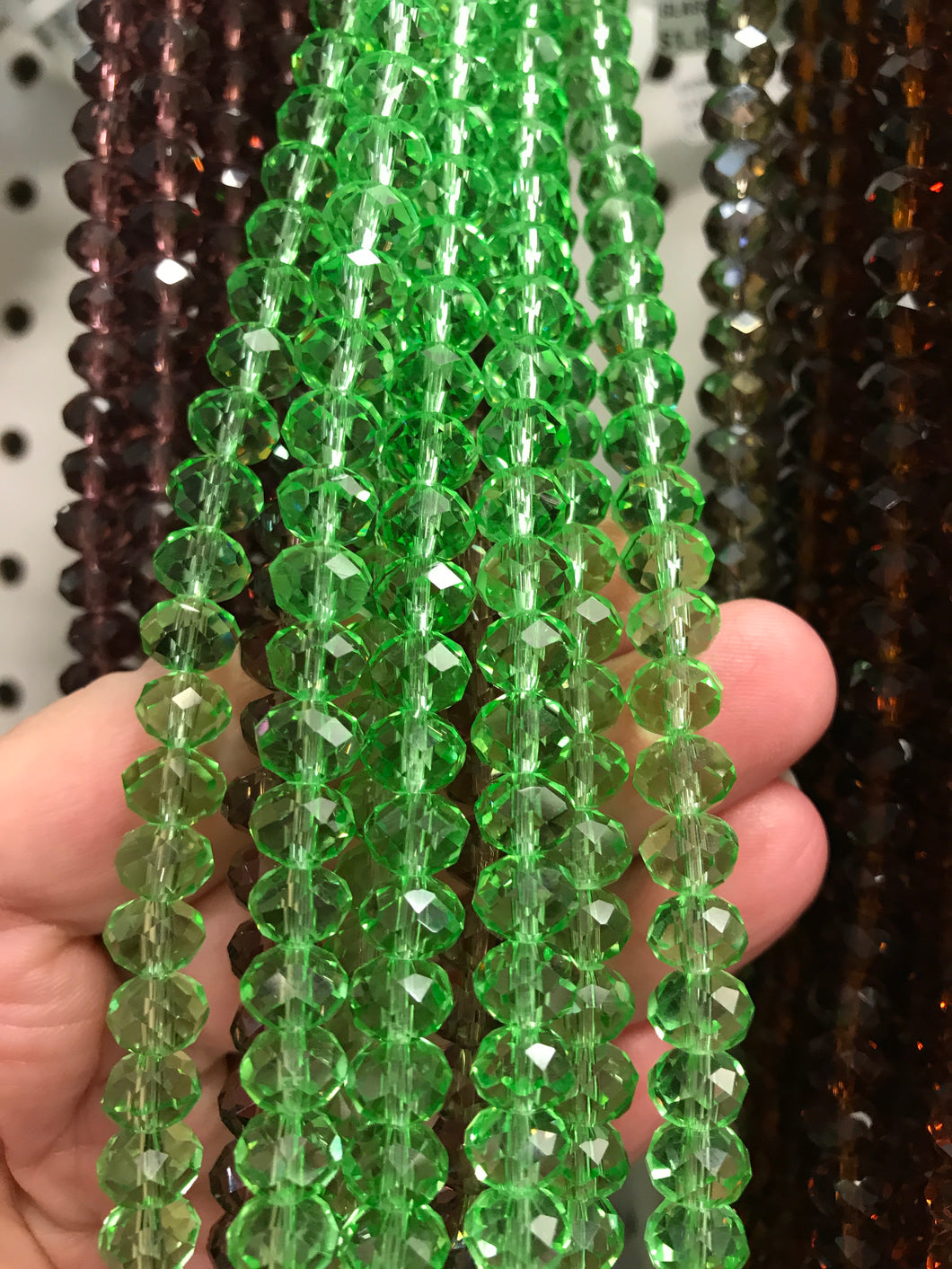 GLASS RONDELLE 8X6MM RONDELLE