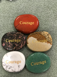ENGRAVED GEMSTONE 'COURAGE'