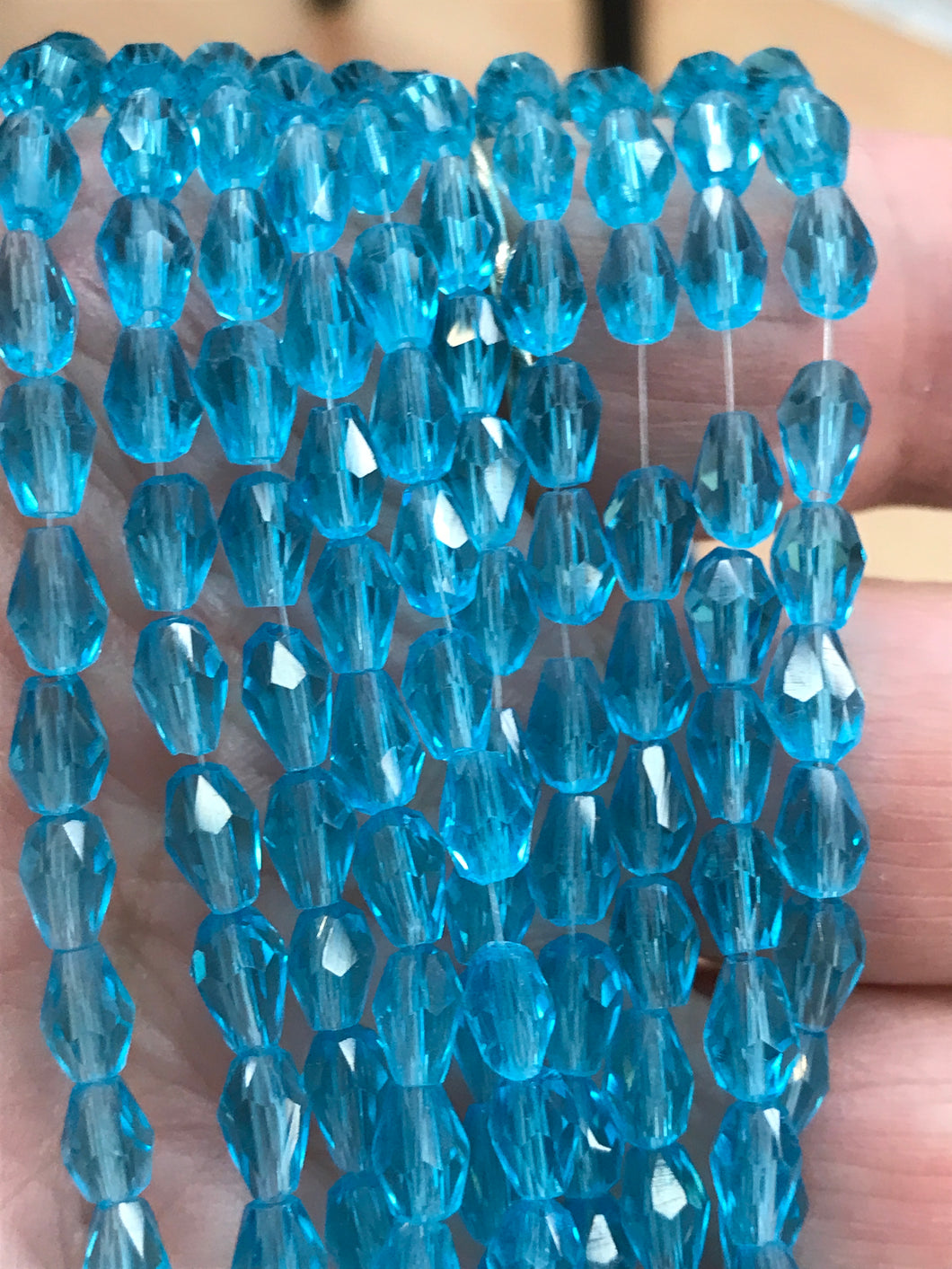 CRYSTAL FACETED DROP 6X4MM