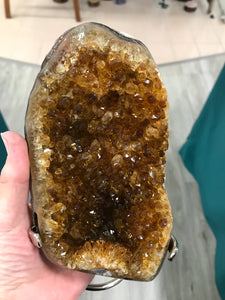 CITRINE CLUSTER WITH STAND