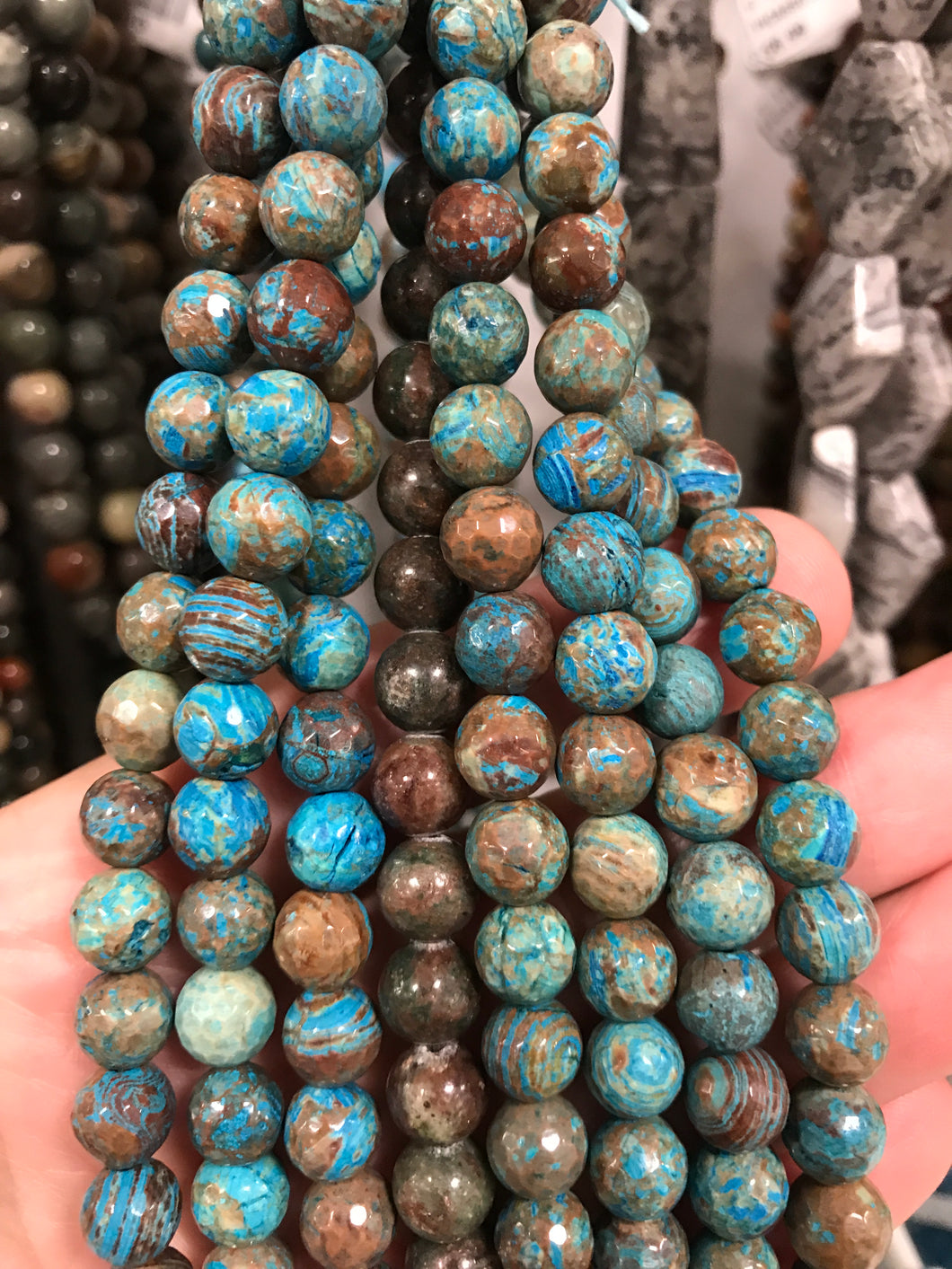 CALSILICA JASPER FACETED 8MM