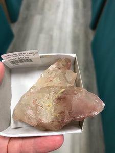 PHANTOM QUARTZ with RED HEMATITE INCLUSIONS
