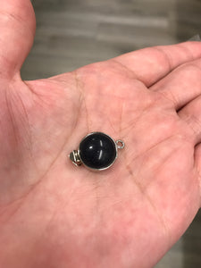 GEMSTONE BOX CLASP BLUE GOLDSTONE