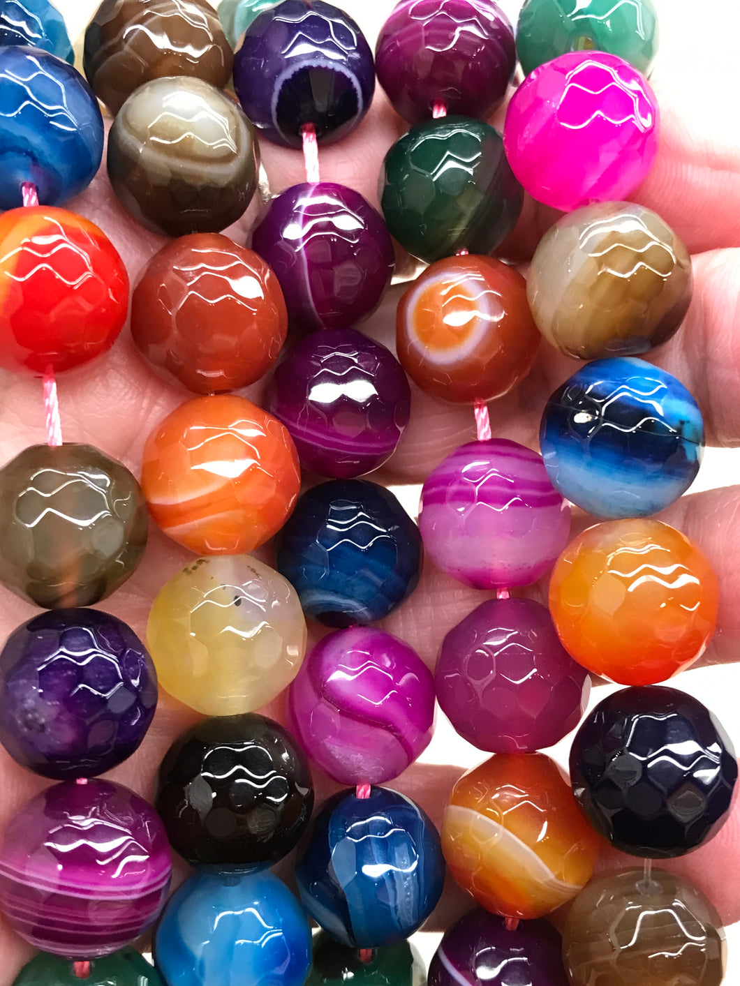 AGATE FACETED 14MM