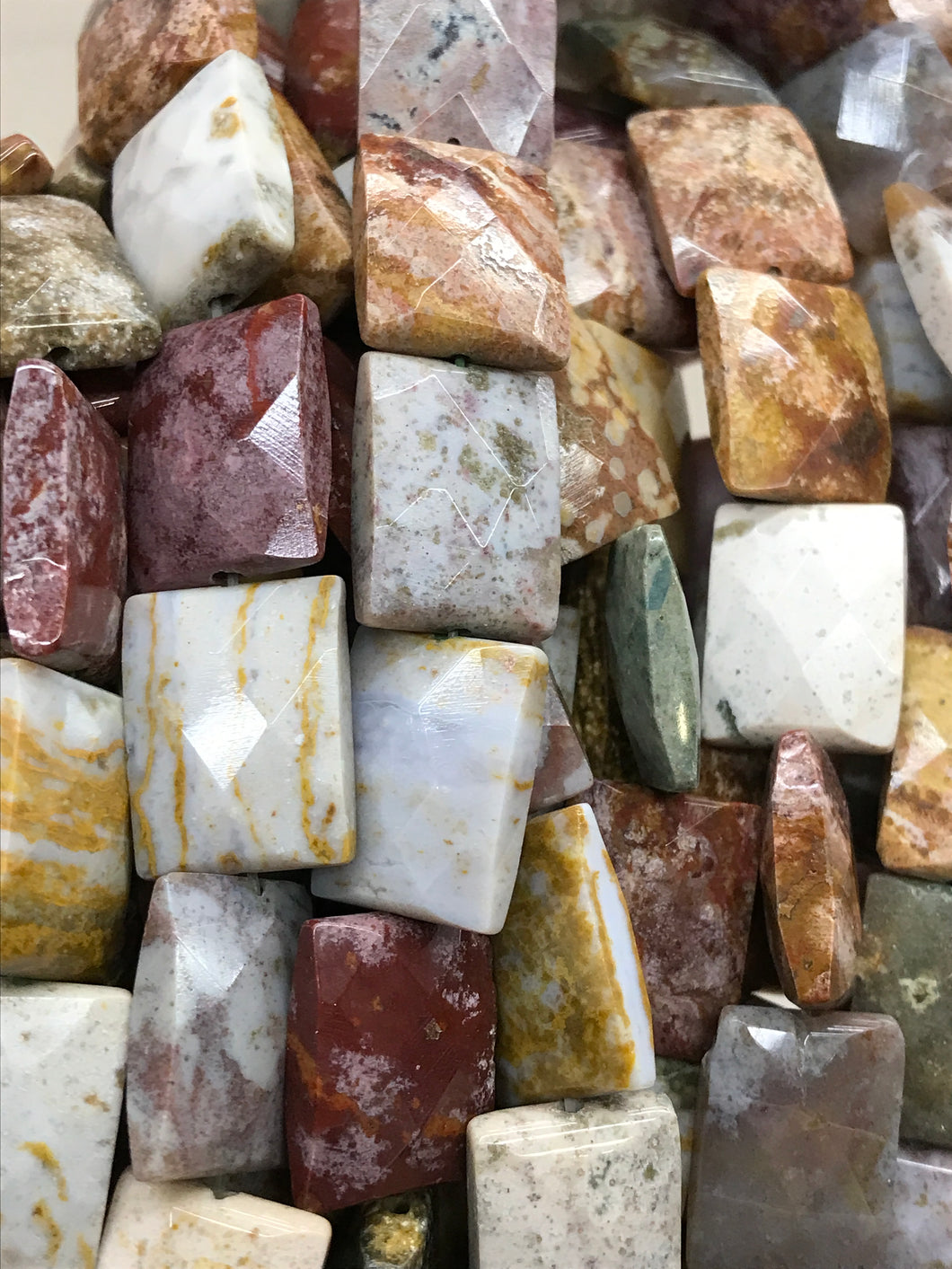 OCEAN JASPER RECTANGLE FACETED 18X13X6-7MM