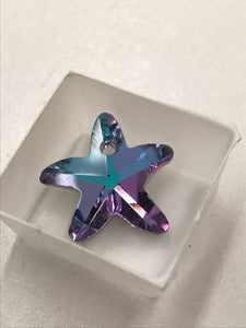 ELECTROPLATED GLASS STARFISH CHARM