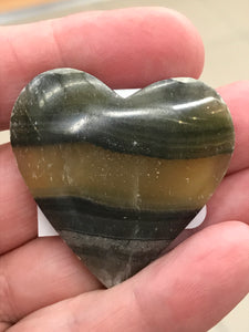 BLUE ONYX HEART CABOCHON