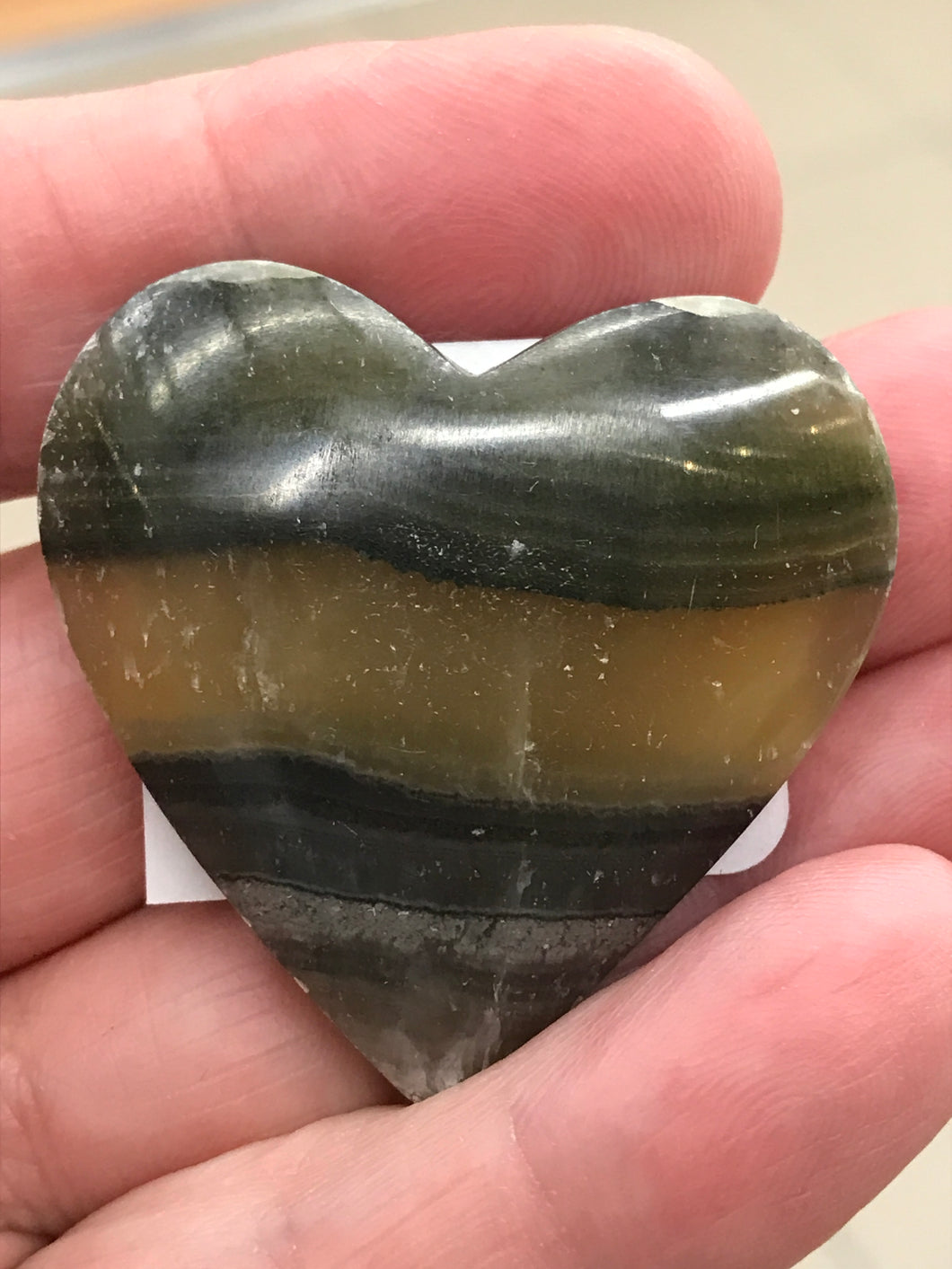 BLUE ONYX HEART CABOCHON