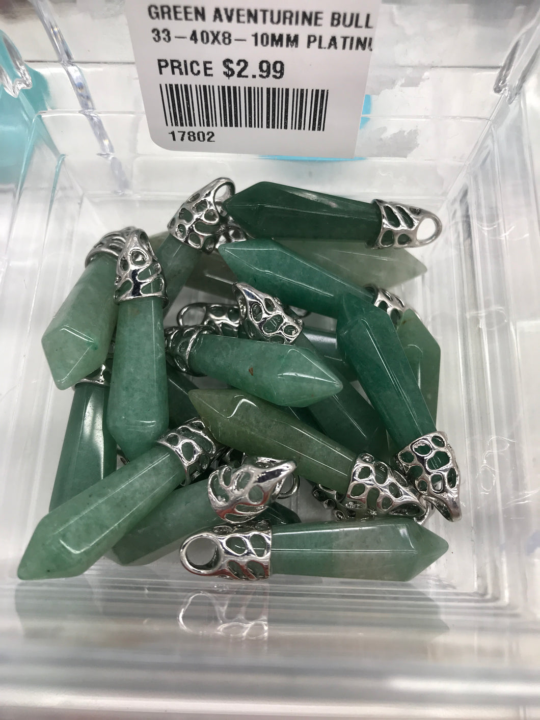 GREEN AVENTURINE BULLET PENDANT