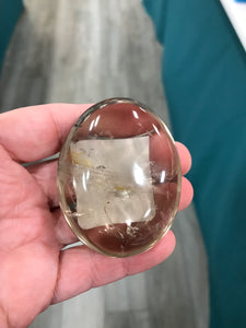 SMOKY QUARTZ GALLET/PALM STONE