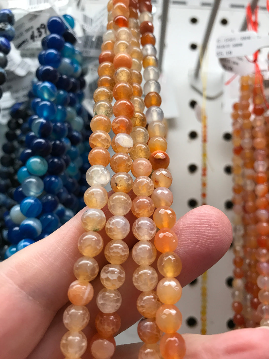 CRACKLE AGATE ORANGE