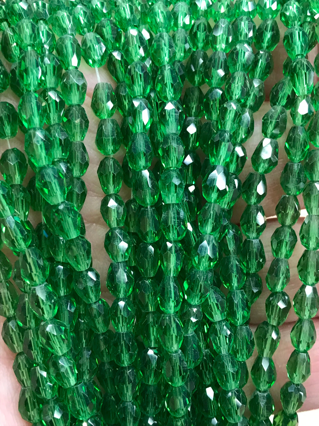 CRYSTAL FACETED DROP 6X4MM