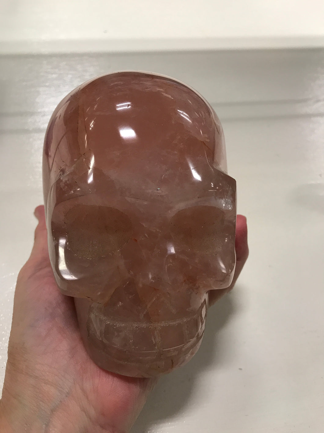 ROSE QUARTZ SKULL