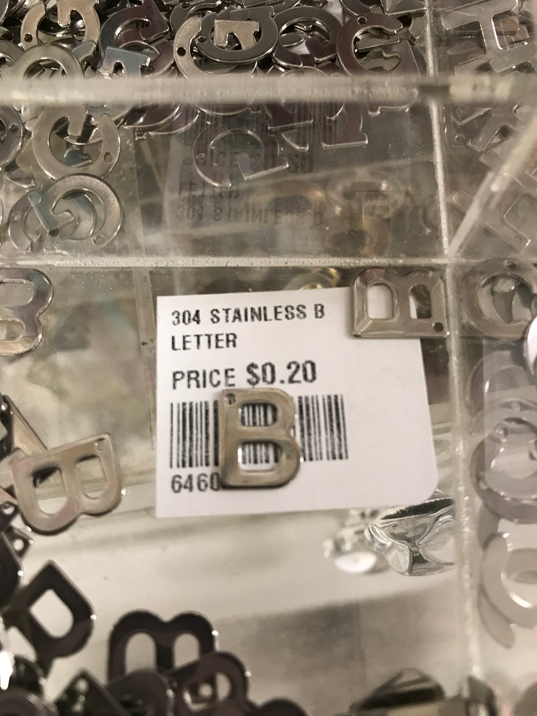 304 STAINLESS LETTER 'B'