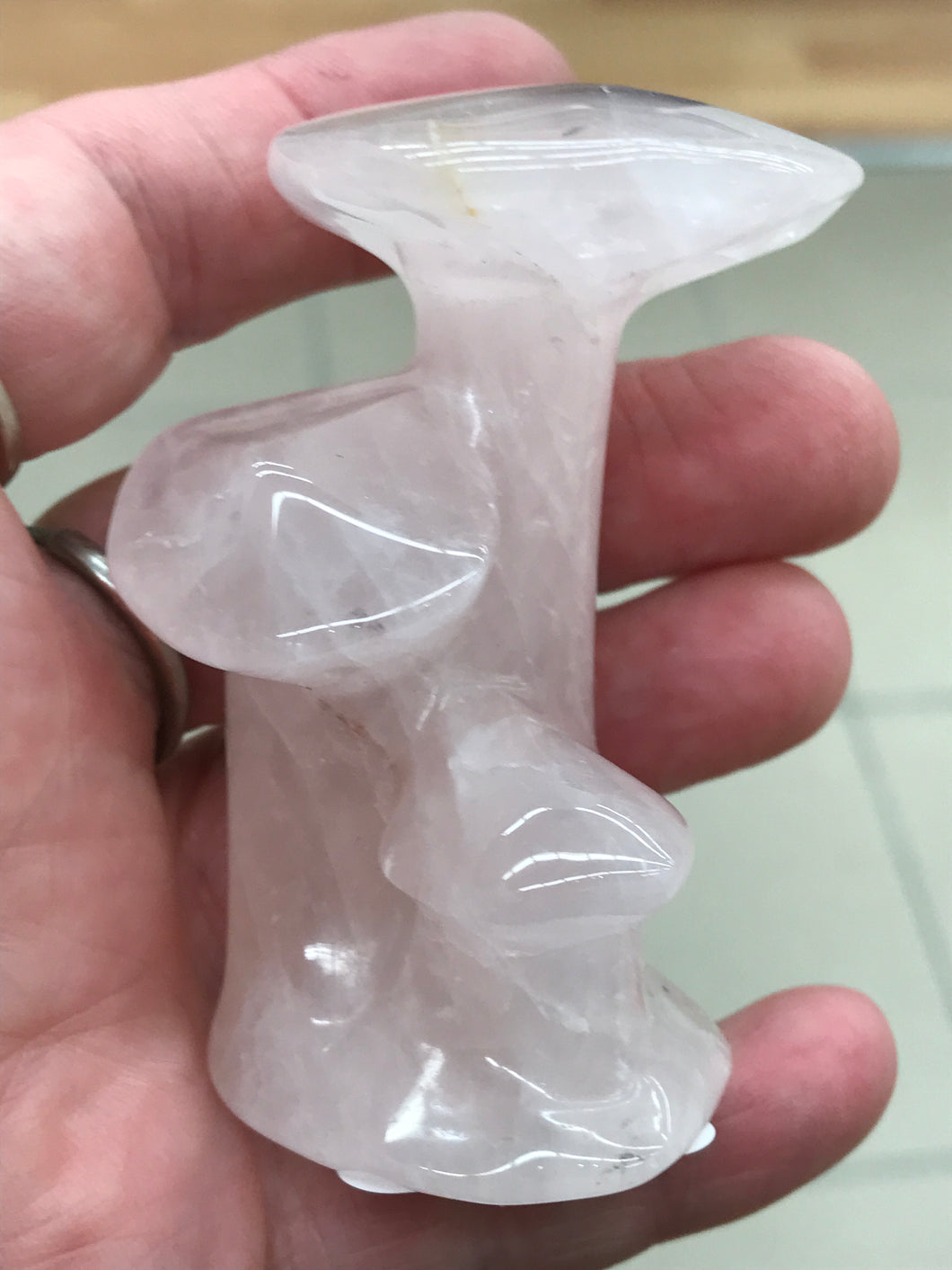 ROSE QUARTZ MUSHROOMS