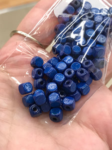 WOOD BEAD 5X5X5MM