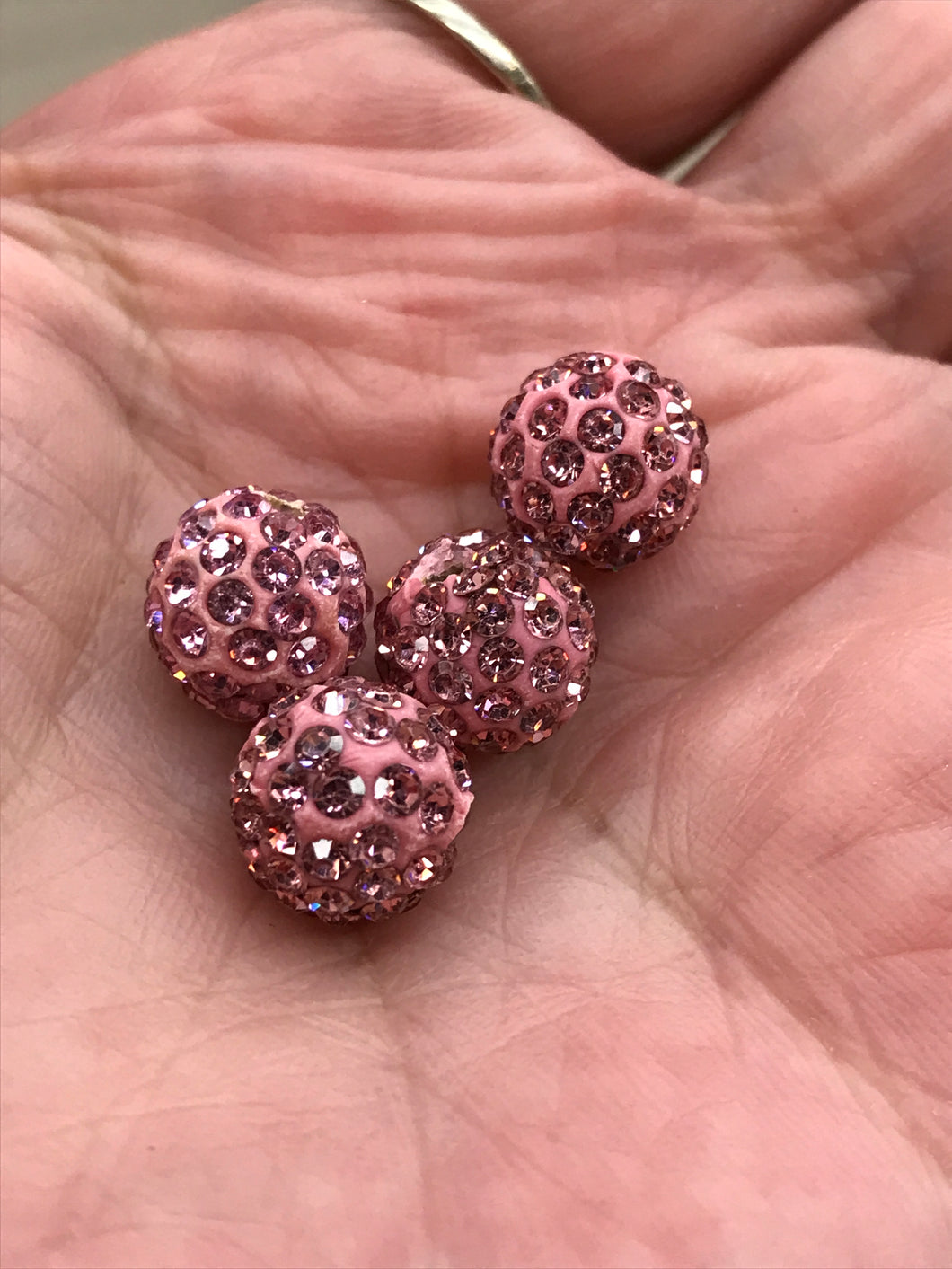 POLYMER CLAY RHINESTONE BEAD 10MM