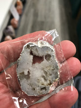 Load image into Gallery viewer, AGATE DRUZY SLICE PENDANT
