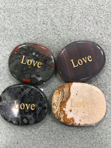 ENGRAVED GEMSTONE 'LOVE'