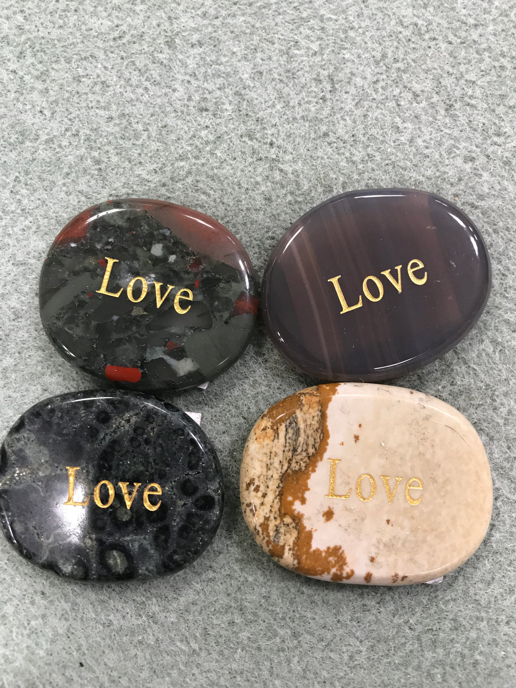ENGRAVED GEMSTONE 'LOVE'