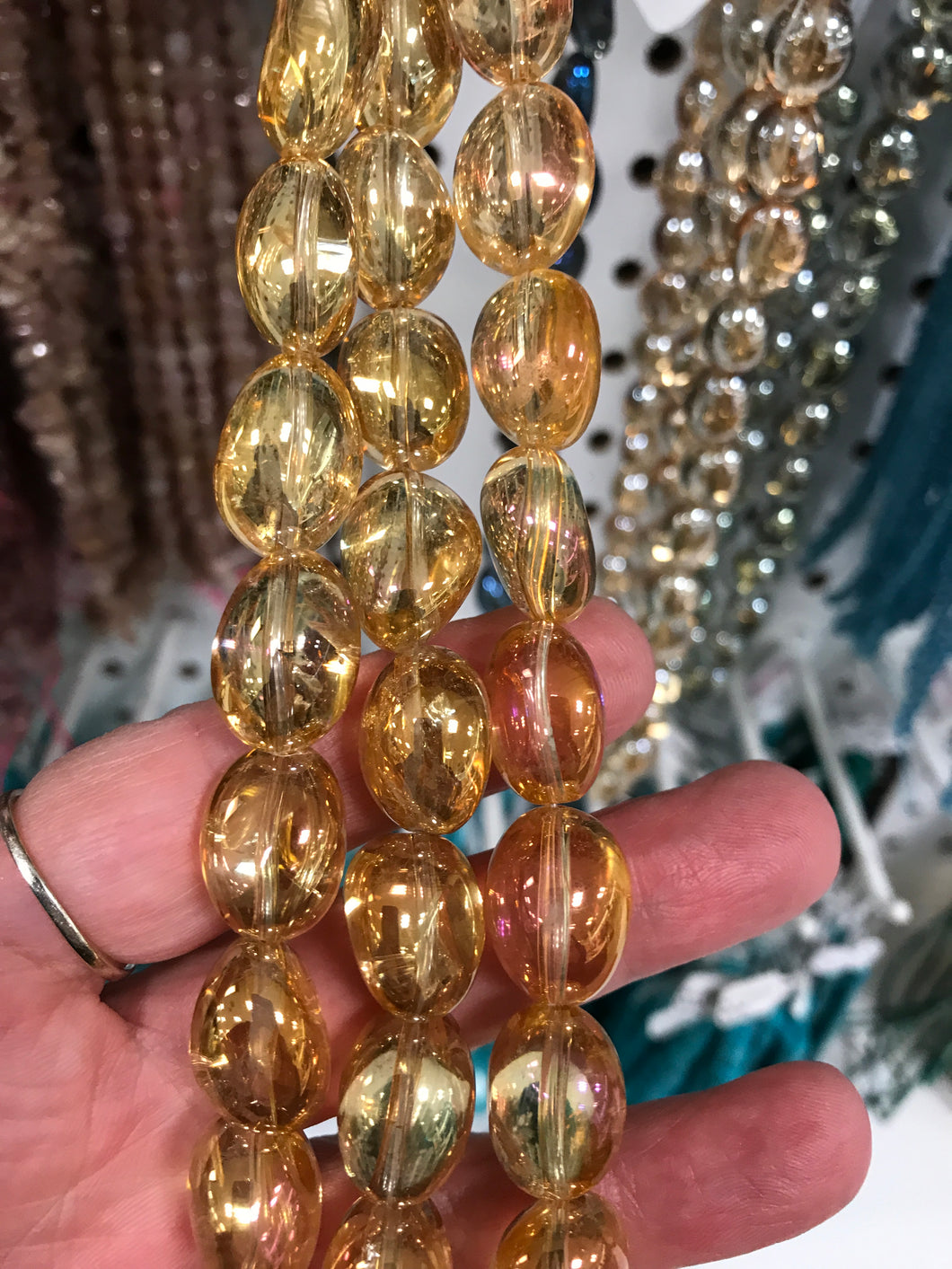 SUNSHINE AURA QUARTZ NUGGETS