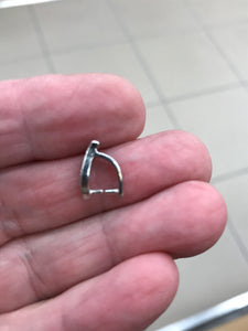 BRASS RHINESTONE PINCH BAIL