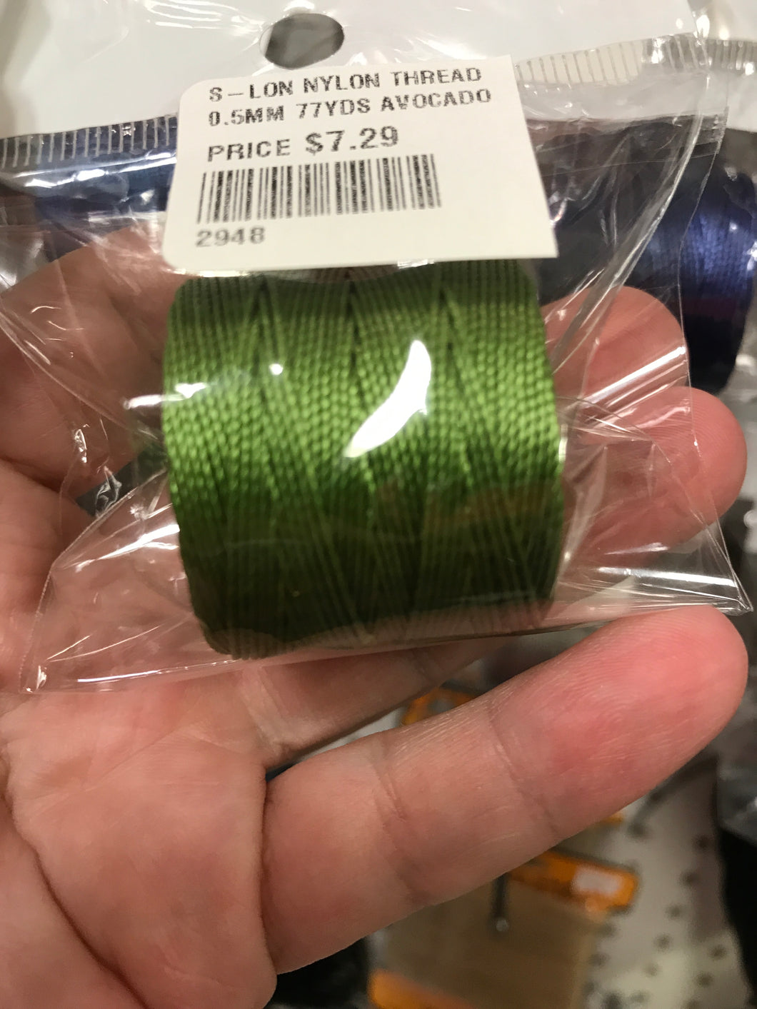 S-LON NYLON THREAD 0.5MM 77YDS AVOCADO