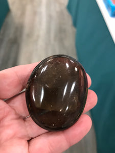 SMOKY QUARTZ GALLET/PALM STONE