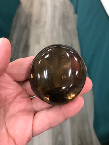 SMOKY QUARTZ GALLET/PALM STONE