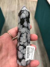 Load image into Gallery viewer, SNOWFLAKE OBSIDIAN POINT

