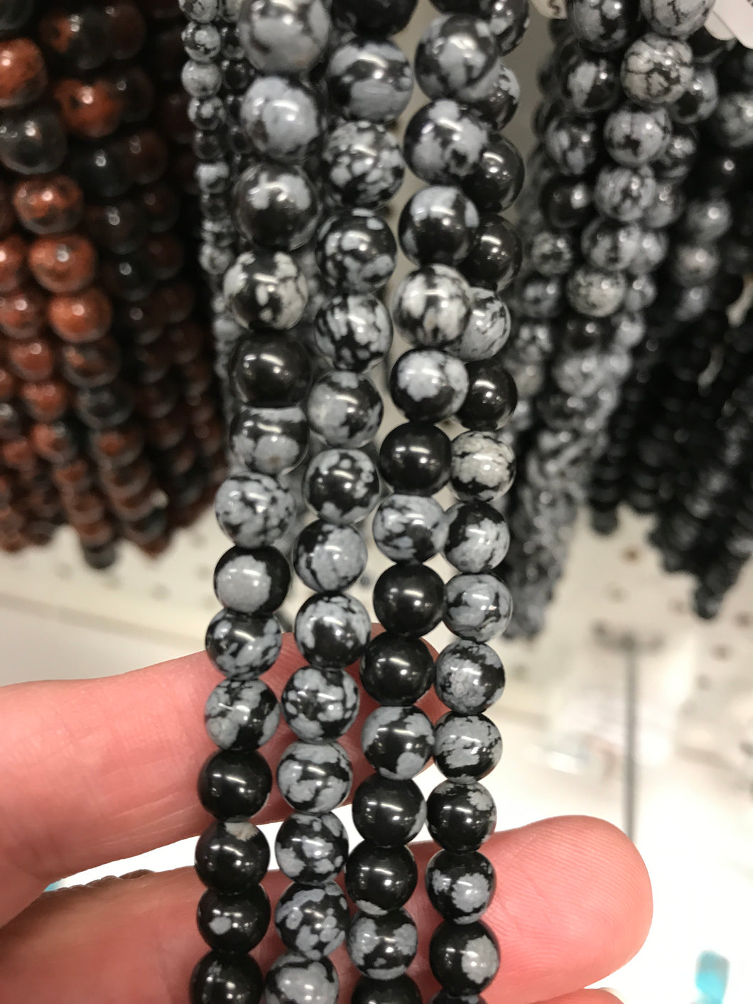 SNOWFLAKE OBSIDIAN 6MM