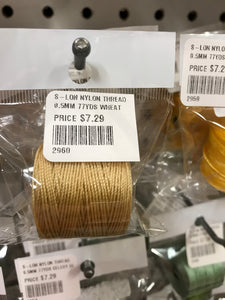 S-LON NYLON THREAD 0.5MM 77YDS WHEAT