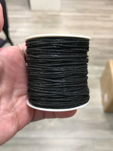 WAXED COTTON BLACK 1MM