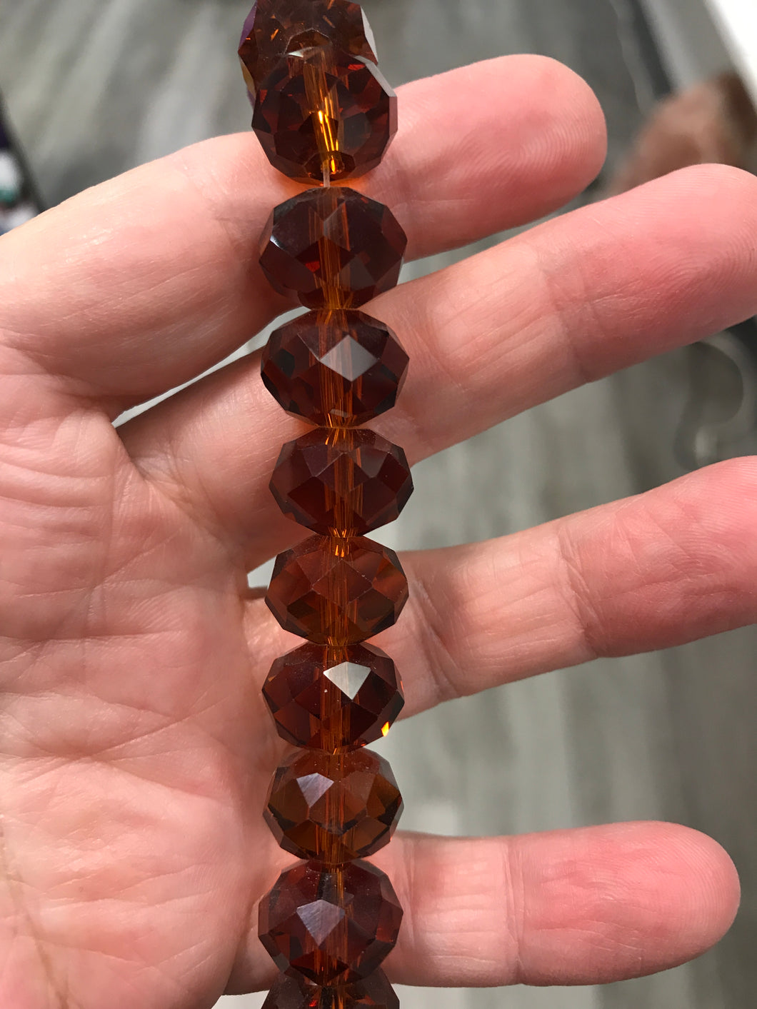 GLASS RONDELLE 14X10MM