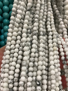 Howlite White Round